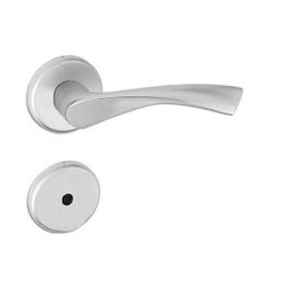 Fechadura 40 WC Ideia 25251B Roseta Cromo Acetinado Haga