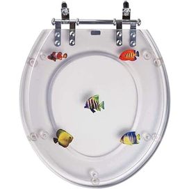 Assento Convencional Decor Peixe Fênix Branco Tampex