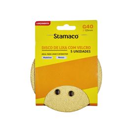 Lixa Velcro 125mm G40 Com 5 Unidades Stamaco