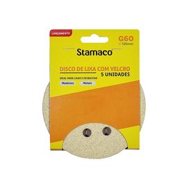 Lixa Velcro 125mm G60 Com 5 Unidades Stamaco