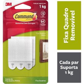Fecho Adesivo Fixa Quadros M Command 3M