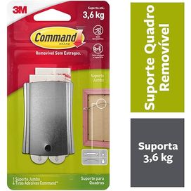Suporte Jumbo para Quadros com 4 Adesivos Command 3M