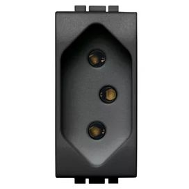 Tomada 2 Polos + Terra PB 10A Living Bticino Grafite Pial