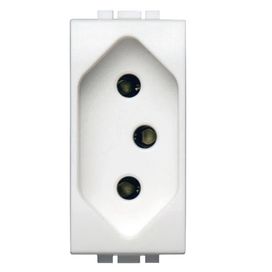 Tomada 2 Polos + Terra PB 20A Living Bticino Branco Pial