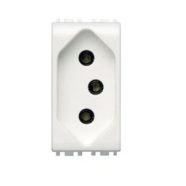 Modulo Tomada 2 Polos + Terra 20A PB Thesi Bticino Bivolt Branco Pial