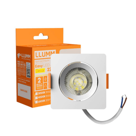 Spot Embutir Easy Led Decor 3W Quadrada 3K Branco Bivolt Bronzearte