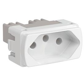 Módulo Tomada 2 Polos + Terra 10A Miluz Branco Schneider
