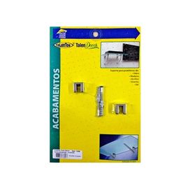 Suporte Prateleira Fenda 8mm 2 Peças 7656 Cromado Talentos