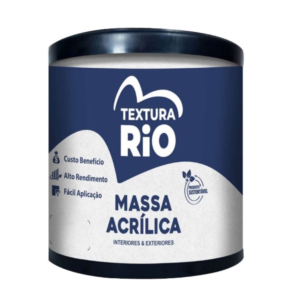 Massa Acrílica Interna e Externa Branca 20KG Textura Rio