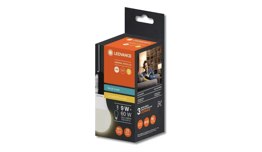 LAMPADA LED BULBO 9W 3000K LEDVANCE