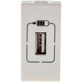 Modulo Carregador 1USB 1100MA Plus+Branco Pial