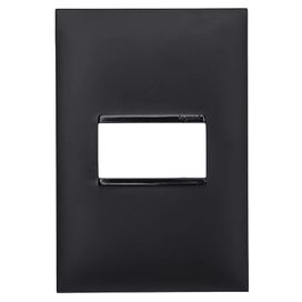 Placa 4x2 1Posto 618501PT Pial Plus+Preto Pial