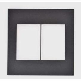 Placa 4x4 3+3Postos Quad 575302b Arteor Grafite Pial
