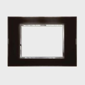 Placa 4x2 3Postos Quad Mirror 583017 Arteor Black Pial