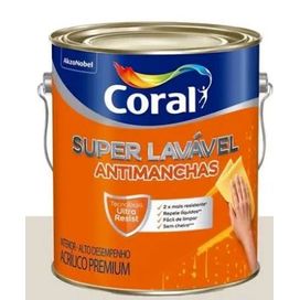 Tinta Acrílica Super Lavável Fosco 3,6L Branco Gelo Coral