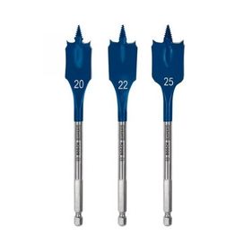 Jogo Broca Chata Expert 20x22x25mm Prata/Azul Bosch
