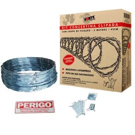 Kit Concertina Espiral Clipado 45cmx5m Calha Forte