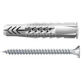 Bucha Parafuso cab Chata UX8A com 10 Unidades Cinza Fischer