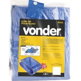 Lona Polietileno com Ilhoses 4x3 Metros Azul Vonder