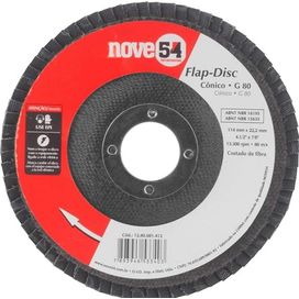 Disco Flap Cônico 4.1/2 G80 Fibra Nove54 Vonder