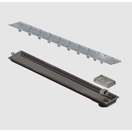 Ralo Linear Versatile 50cm Tampa Oculta Cinza Ralo Linear