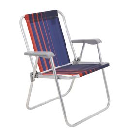 Cadeira de Praia Samoa Azul e Laranja Tramontina