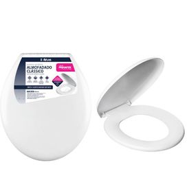 Assento Universal Oval Almofadado Atlas Branco