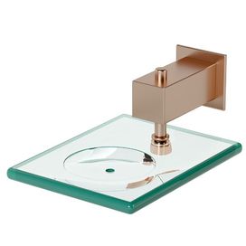 Saboneteira Vidro 4110 Champanhe 220 Bella Champanhe Fani