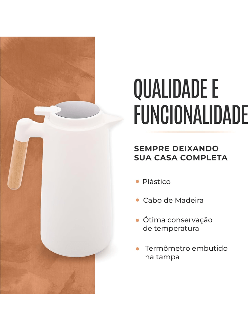 3134900-GARRAFA-TERMICA-PLASTICO-COM-CABO-DE-MADEIRA-E-TERMOMETRO-TAP-BRANCA-1L-amoedo