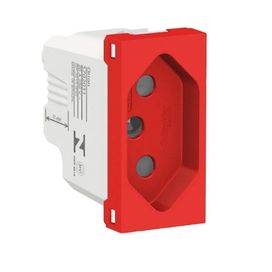 Modulo Tomada 2P+T 20A Antibacteriano Orion Vermelho 250V Schneider Prime