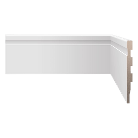 Rodapé Fit Frisado 10x240cm Branco Biancogres