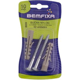 Parafuso Soberba com Bucha Nylon 10mm com 02 Peças