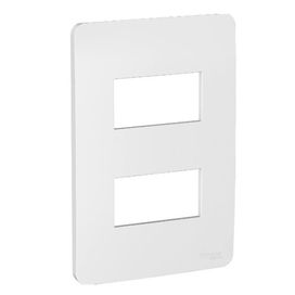 Placa 4x2 2Postos Gamma Silver Orion Schneider Prime