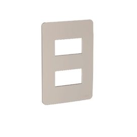 Placa 4x2 2Postos Axis Grey Orion Schneider Prime