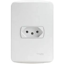 Conjunto 4x2 Tomada 2P+Temperatura 20A Branco 250V Miluz