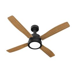 Ventilador TeTo 4Pás Vintage Led Mogno Venti Delta