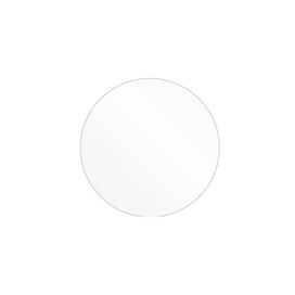 Espelho Redondo 50cm Couro Gelo VB Cristais