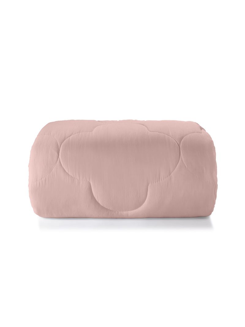 2297653-EDREDOM-TOQUE-DE-ALGODAO-CASAL-2.20mx2.40m-Rosa-Tule-Hedrons-AMOEDO