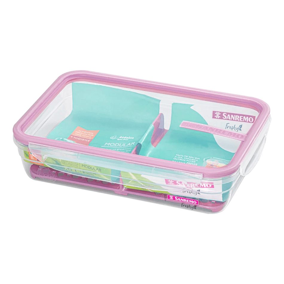 Pote Plástico Com Travas Sanremo 1,6l