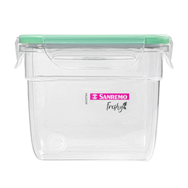 Pote de Plástico com Travas Verde 770ml Sanremo