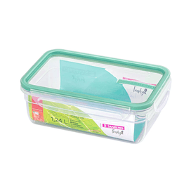 Pote de Plástico com Travas Verde 1,24L Sanremo