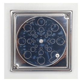 Grelha Quadrada Prata  15x15 com Caixa 119A Moldenox