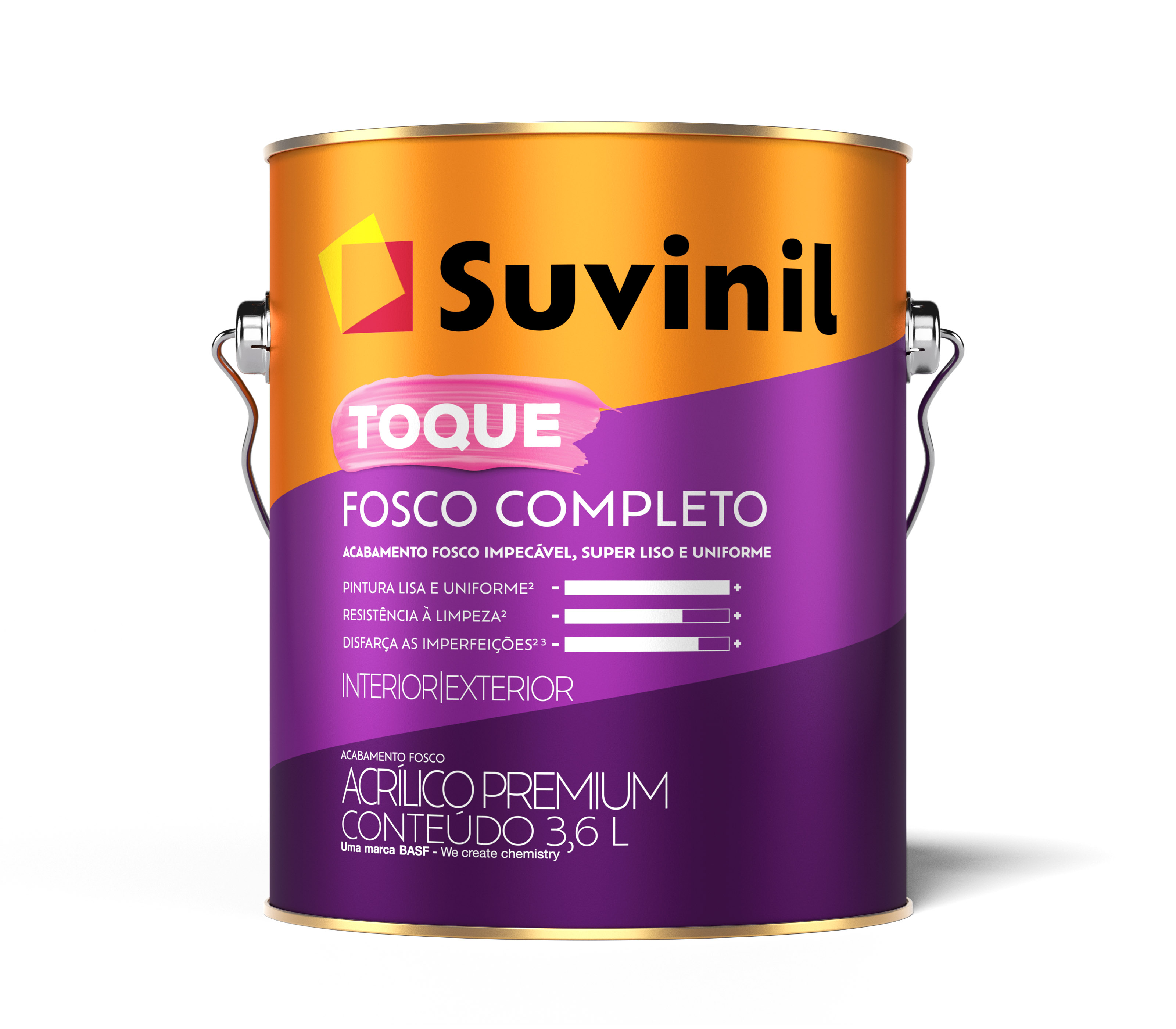 Tinta Acrilica Toque Fosco 3,6Litros Granito Nobre Interior Exterior