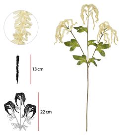 Complemento Galho Rabo de Raposa 75cm Bege Flor Arte