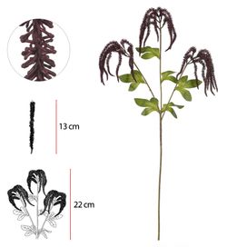 Complemento Galho Rabo de Raposa 75cm Marsala Flor Arte
