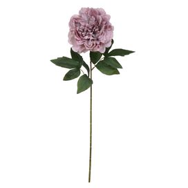 Haste Peônia Outono 65cm Rosa Flor Arte