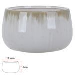 2304540-VASO-CERAMICA-BRANCO-E-BEGE-11CM-Amoedo