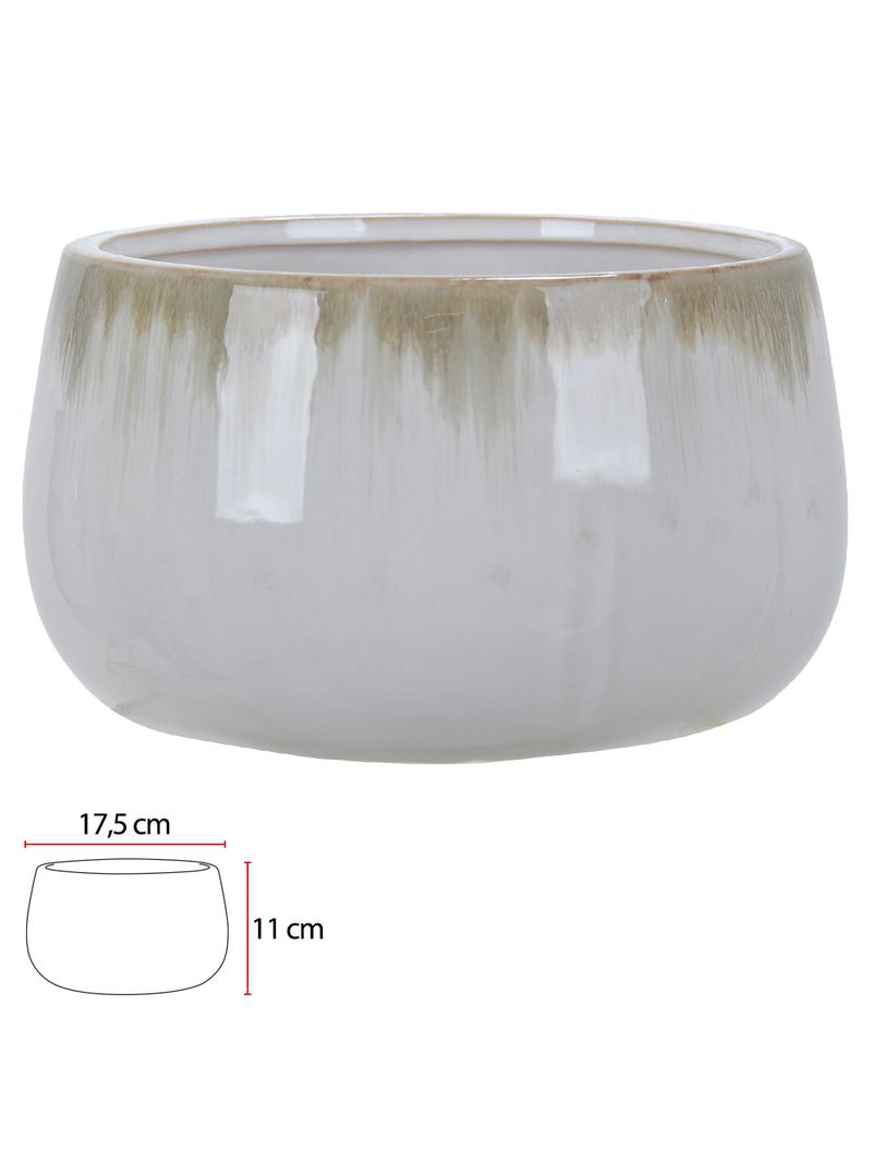 2304540-VASO-CERAMICA-BRANCO-E-BEGE-11CM-Amoedo