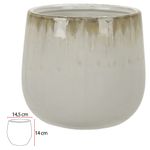2304565-VASO-CERAMICA-BRANCO-E-BEGE-14CM-Amoedo