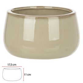 Vaso Cerâmica 11cm Fendi Flor Arte
